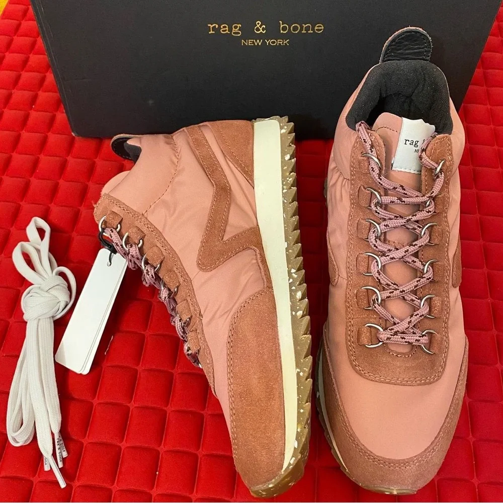 New-rag & bone Retro Hiker Suede and Recycled Materials Sneaker - Picture 8 of 10